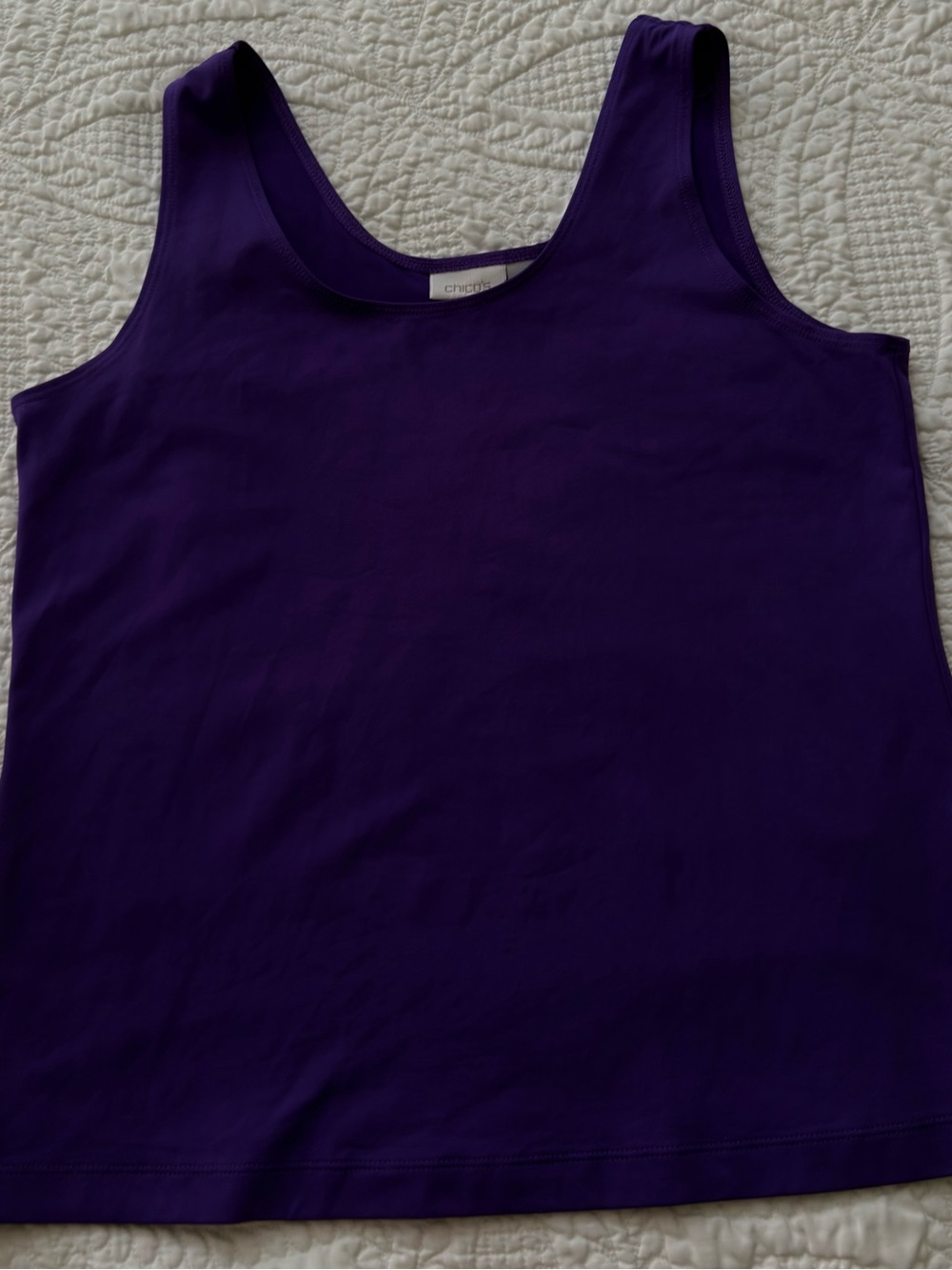 Chico’s Deep Purple Scoop Neck Tank
